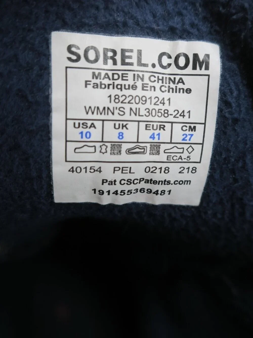 Sorel Duck Boots Slimpack II Lace Up Waterproof Leather NL3058-241 Women's 41/10